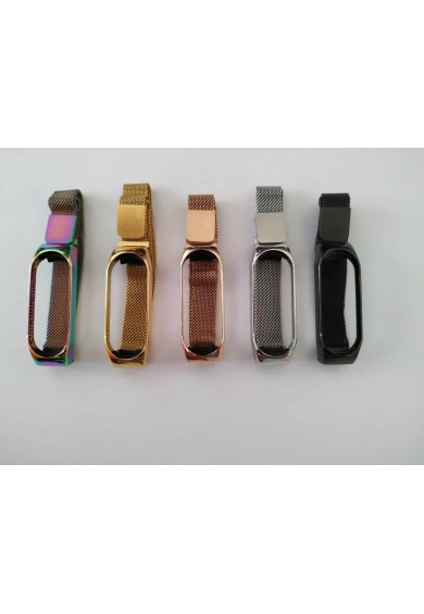 بند فلزی با قفل مغناطیسی مناسب برای مچ بند شیائومی می بند 5 | Xiaomi Mi Band 5 Milanese Wrist Strap Magnet